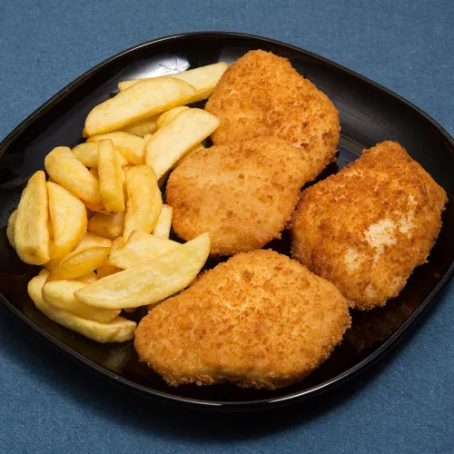 Pechuga de Pollo Villaroy con Patatas Fritas
